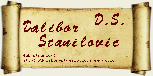 Dalibor Stanilović vizit kartica